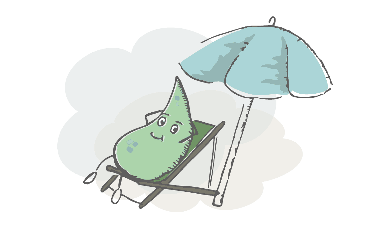 Nährstoff chillt in der Sonne.